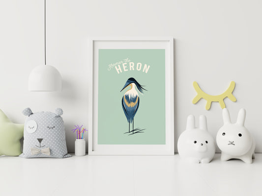 Herman the Heron Print