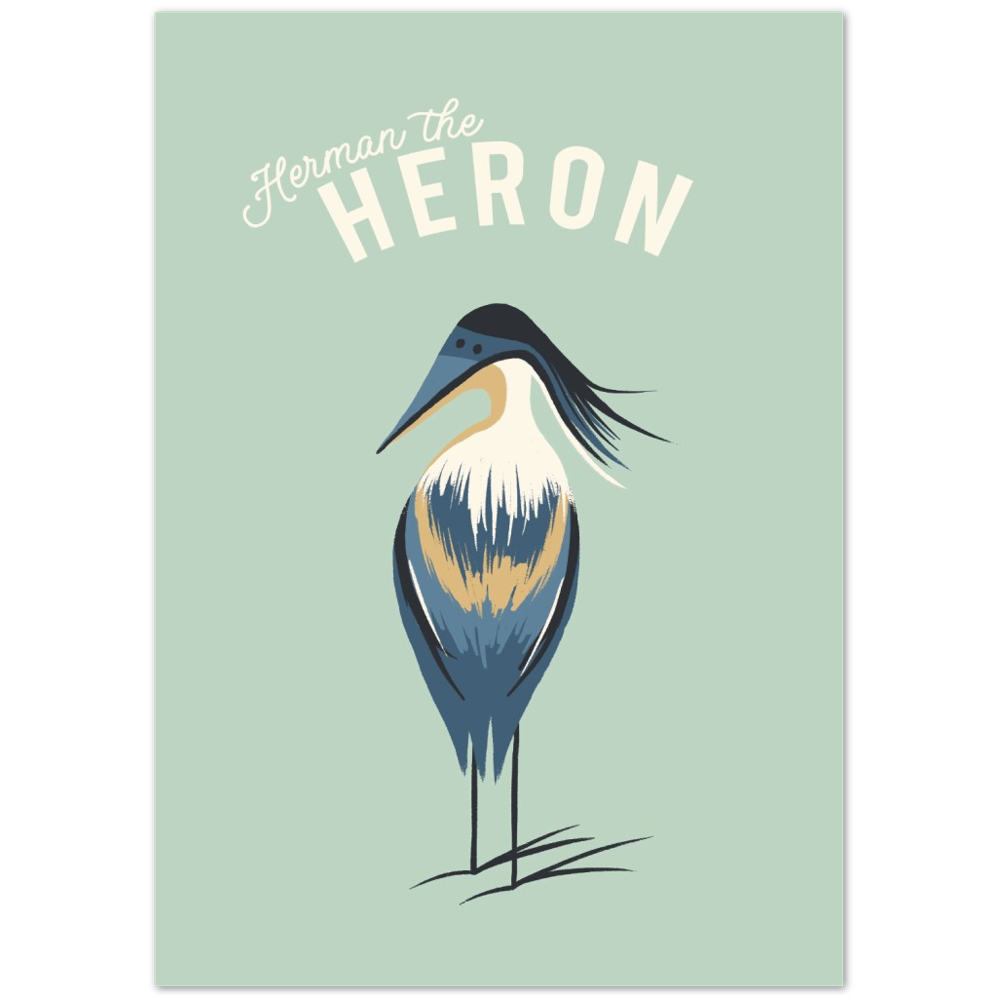 Herman the Heron Print